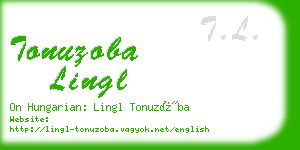tonuzoba lingl business card